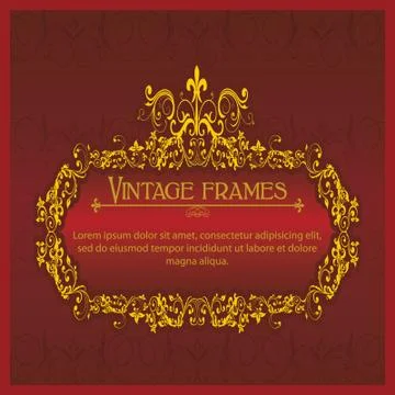 Old frame in square Stock Illustration