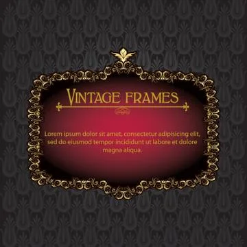 Old frame in square Stock Illustration