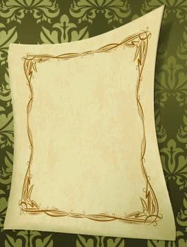 The old frame on a vintage background Ilustración de archivo