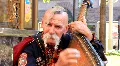 Old free Cossack (bandura player) HD Footage
