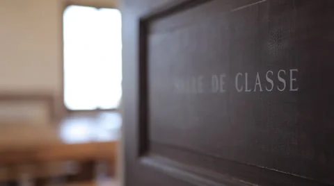 OLD FRENCH CLASSROOM Stock Footage 28037074
