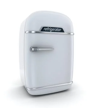 Old fridge on white background (done in 3d) Stockillustratie