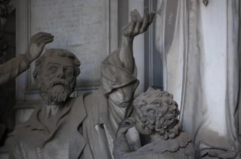Old funeral statues Stock Photos