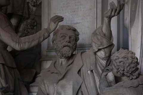 Old funeral statues Stock Photos