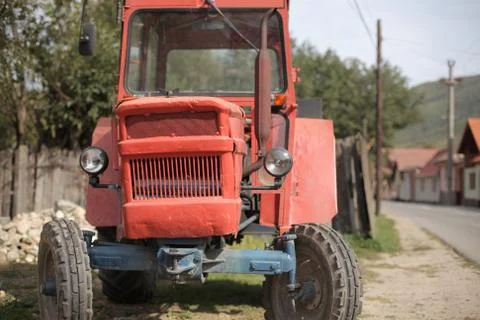 Old funny traktor Stock Photos