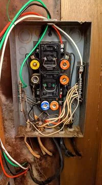 Old Fuse Box 库存照片