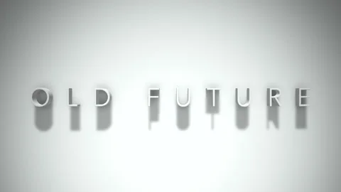 Old future 3D title animation with shadows on a white background Stock Footage 297383516
