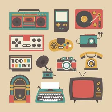 Old gadget icon Stock Illustration