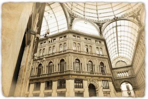 Old gallery naples Stock Photos
