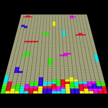 The old game Tetris 3D Stock Illustration