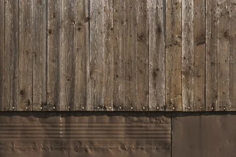 Old garage wall Foto stock