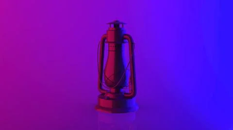 Old Gas Lantern 3d image Stock Illustration