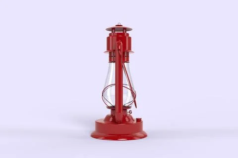 Old Gas Lantern 3d image Stock Illustration