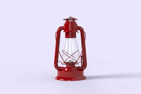 Old Gas Lantern 3d image Stock Illustration