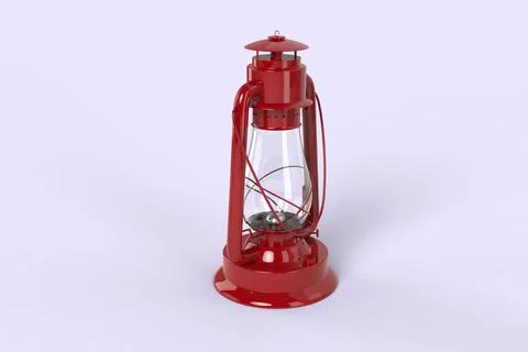 Old Gas Lantern 3d image Stock Illustration