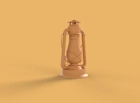 Old Gas Lantern 3d image Stock Illustration