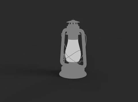 Old Gas Lantern 3d image Stock Illustration