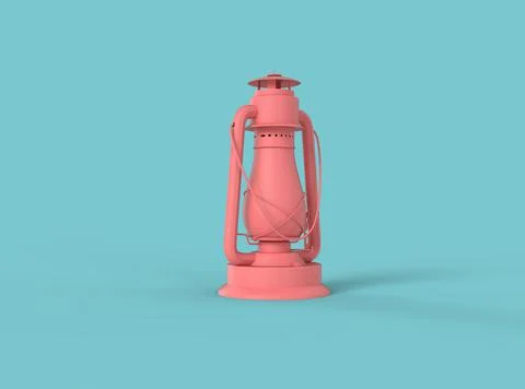Old Gas Lantern 3d image Stock Illustration