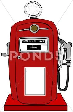 Old gas pump Stock Illustration