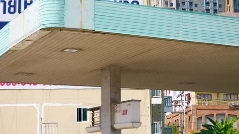 Old gas station Stock Footage 262143716
