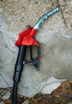 Old gasoline pump nozzle Stock Photos