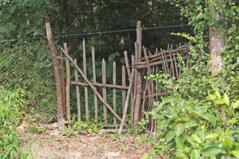 The old gate to the garden Stock Photos