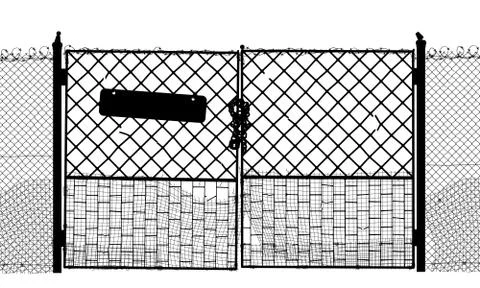 Old gate Stock Illustration