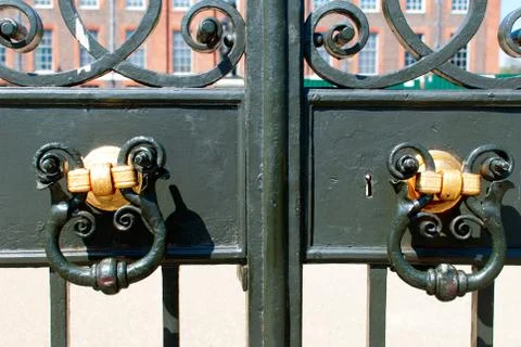 Old gate with ornaments Stock Photos