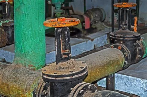 Old gate valve Foto stock