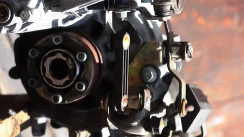 Old gear shift box for a front-wheel drive car, example Stockbeeldmateriaal 337663063