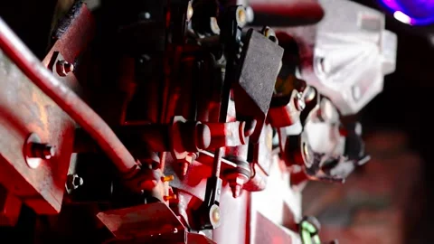 Old gear shift box for a front-wheel drive car, example Video stock 337663207
