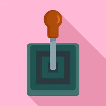 Old gearbox icon, flat style イラスト素材