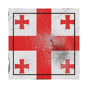 Old Georgia flag Stock Illustration