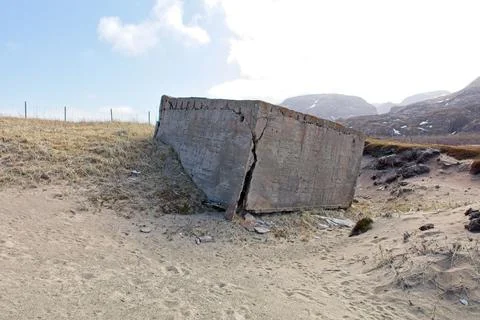 Old german bunkers. 스톡 사진