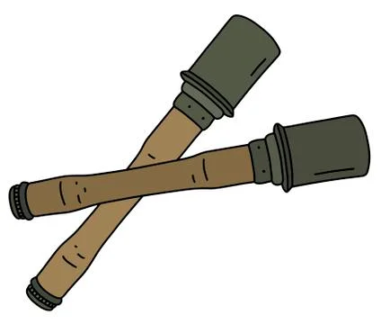 The old germany hand grenades Stock Illustration