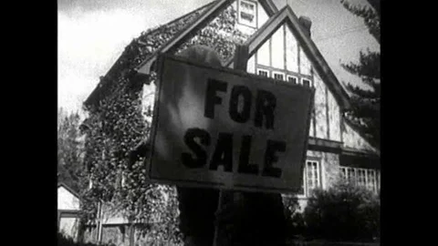 Old ghettos are torn down in the 1950s to make way for suburban neighborhoods. Video stock 102908593