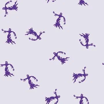 Old ghost glyph seamless pattern Stock Illustration
