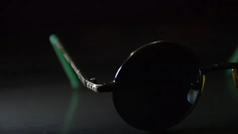 Old Glasses Pan Horizontally Left to Right Stock Footage 153824684