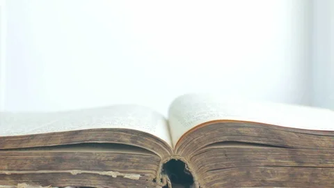 Old Glasses Placed on Vintage Book Stock Footage 95259697