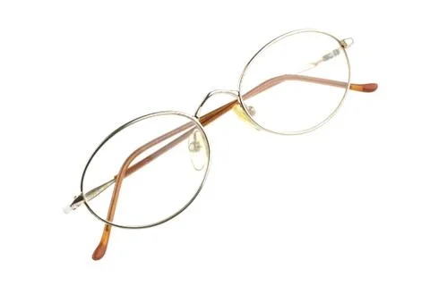 Old glasses for problem vision fold isolated Stock Photos