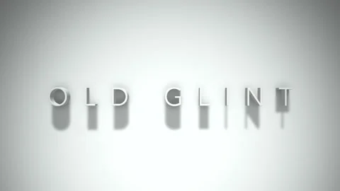 Old glint 3D title animation with shadows on a white background Stock Footage 297798741