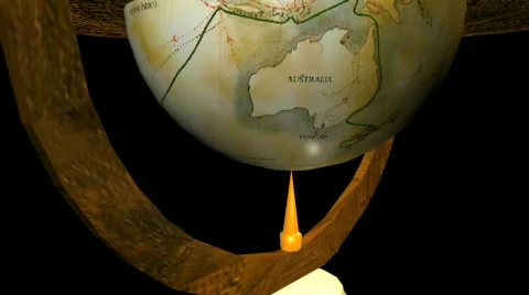 Old globe rise Stock Footage 498566