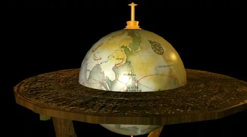 Old globe static Stock Footage 498514