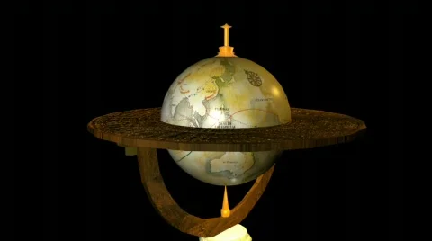 Old globe track Stock Footage 498414