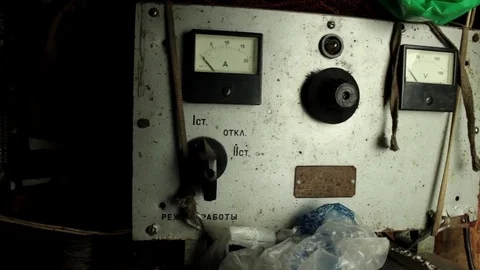 Old gloomy transformer Stock Footage 76078114