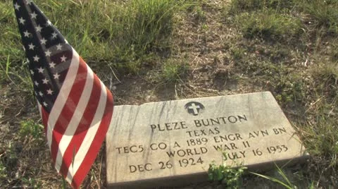 Old Glory blowing in the Spring air at Antioch Colony Cemetery Stock Footage 10571813