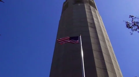 Old Glory at Coit Tower Vídeos de archivo 56291693