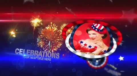 Old Glory Photo Montage Stock After Effects