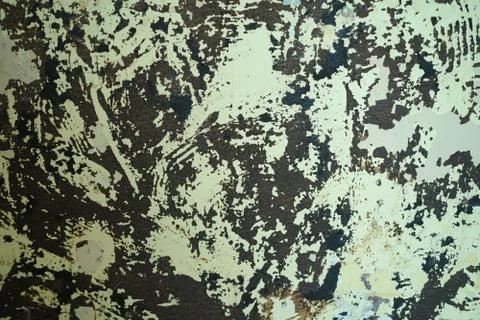 Old glue on the wall, texture. Stock Photos