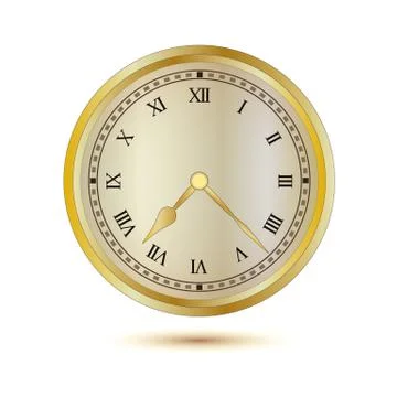 Old Gold Clock Stock Illustration